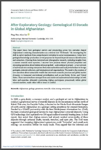 After exploratory geology: Gemological El Dorado in global Afghanistan